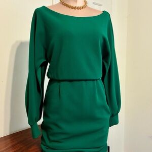New York Company (Gabrielle Union) Size Small Emerald Long Sleeve PolyesterDress